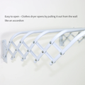 Wall-Mounted Clothes Drying Rack, Foldable Steel Tubes