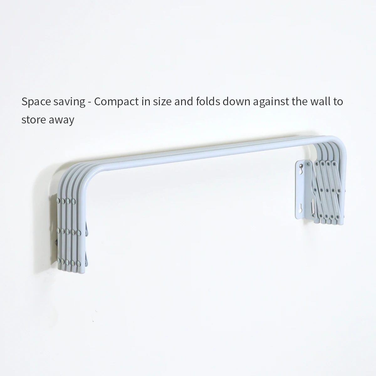 Wall-Mounted Clothes Drying Rack, Foldable Steel Tubes