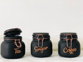 Set of 3pcs Canisters for Tea, Sugar and Coffee