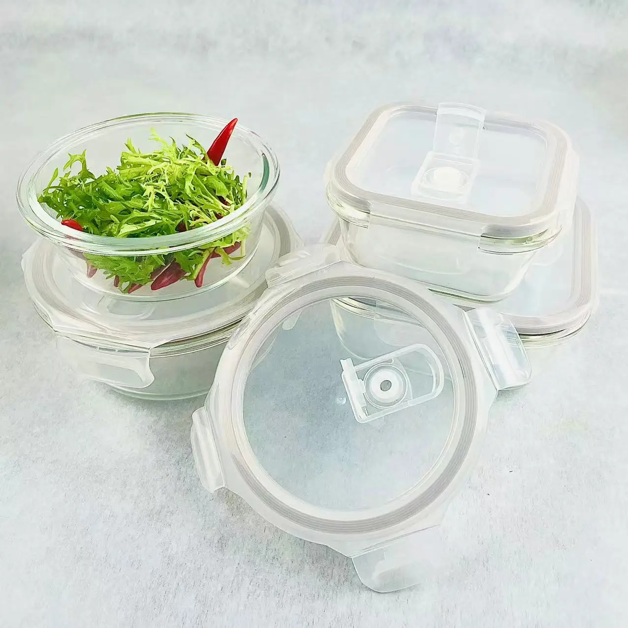 3 Piece Glass Food Storage