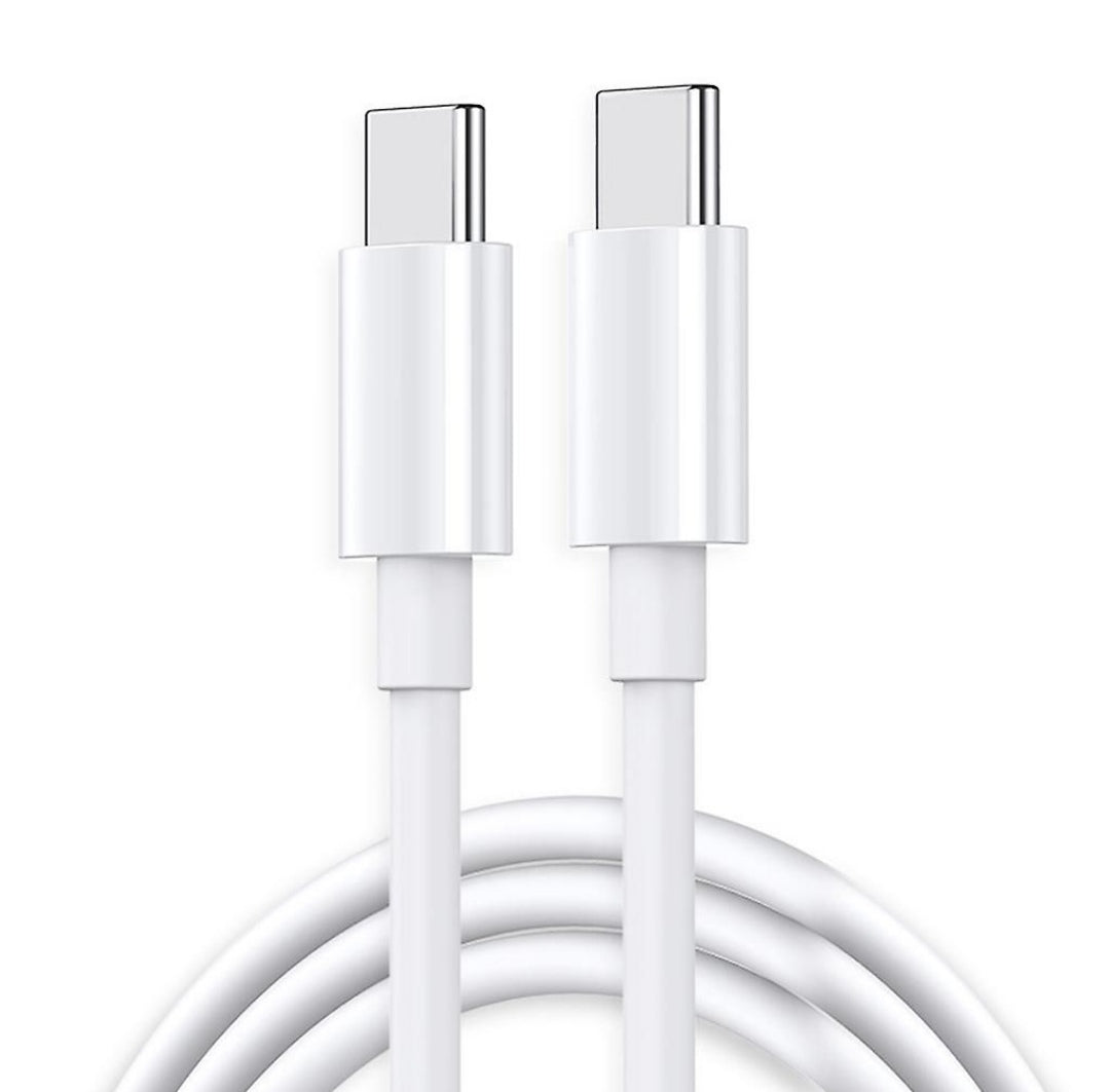 White 2m Ultra Fast Charging Durable Type-C To Type-C Charging Cable