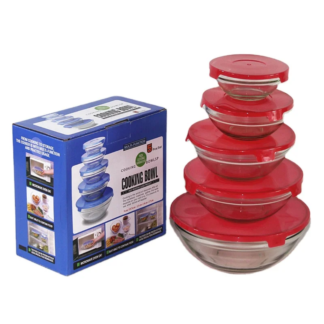 5Pcs Set Glas Bowls for Storage
