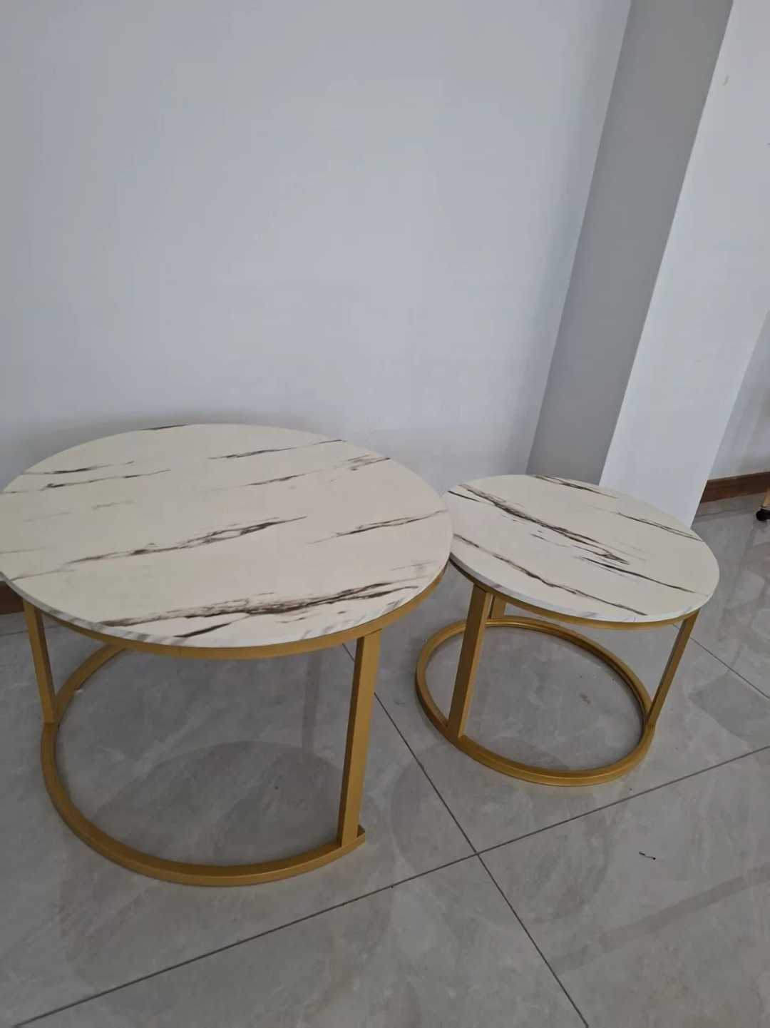 2in1 White and Gold Coffee Table