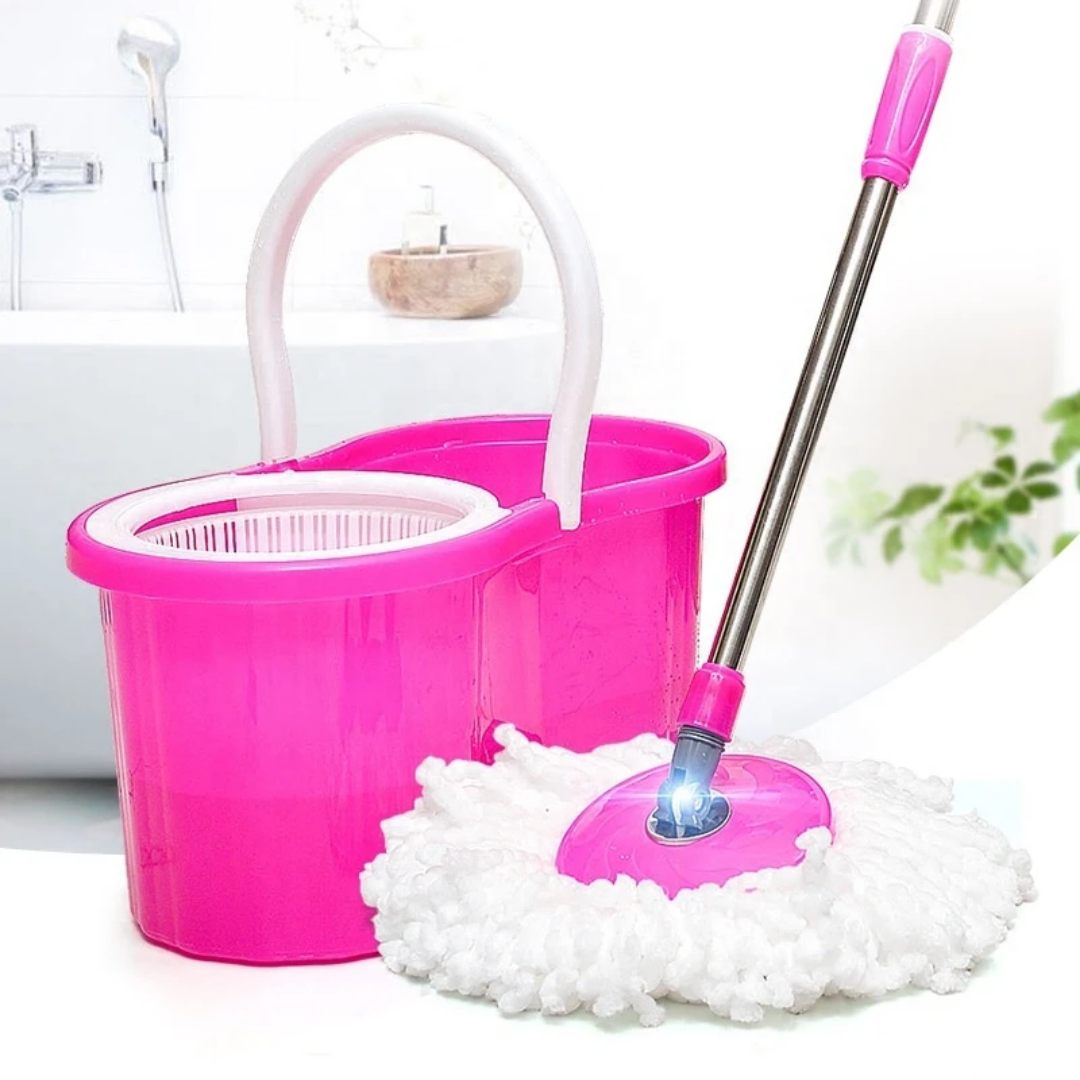Rotating 360 Spin Mop And Plastic Bucket Set