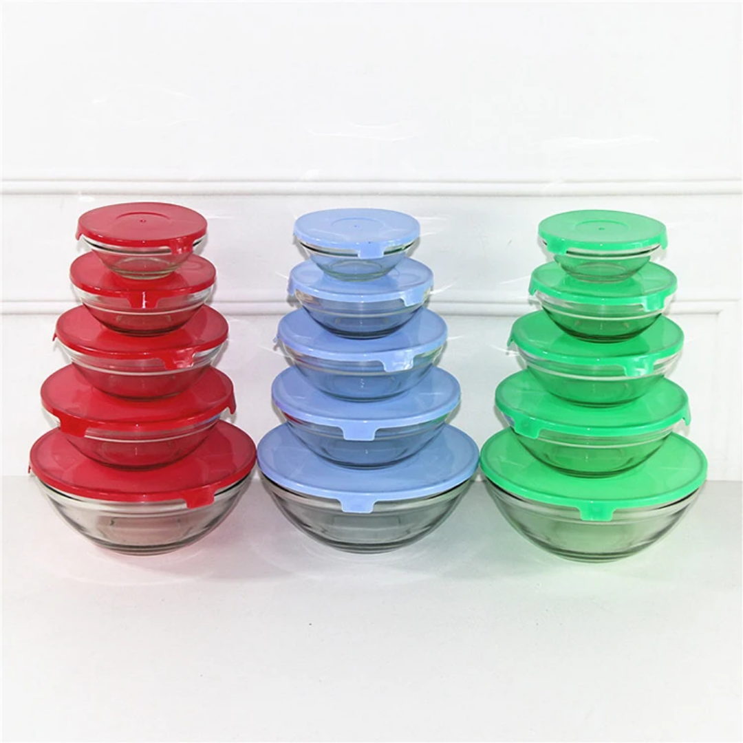 5Pcs Set Glas Bowls for Storage