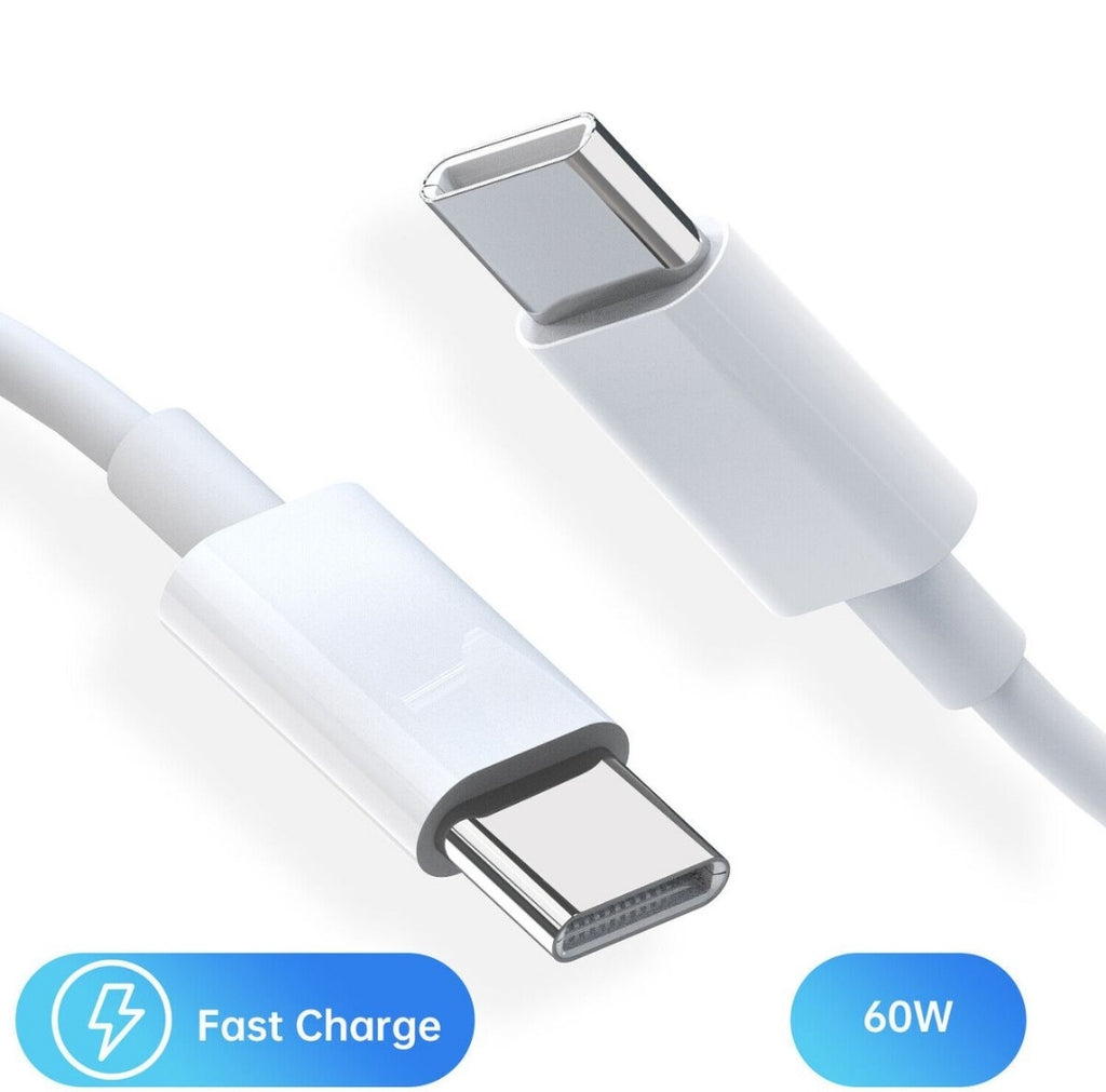 White 2m Ultra Fast Charging Durable Type-C To Type-C Charging Cable
