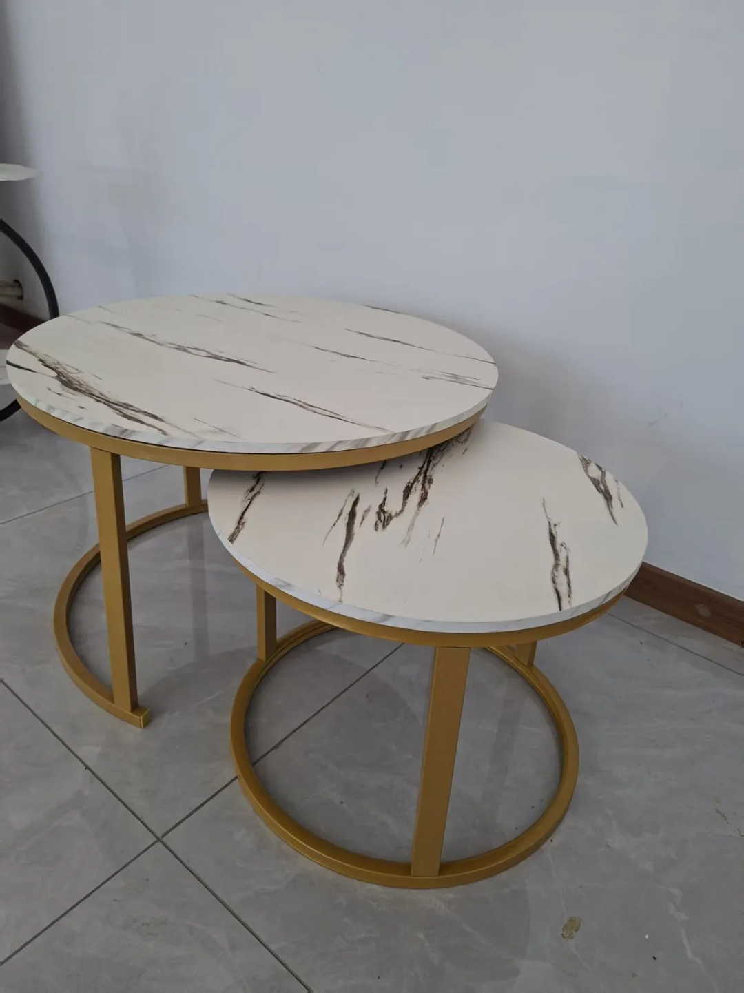 2in1 White and Gold Coffee Table