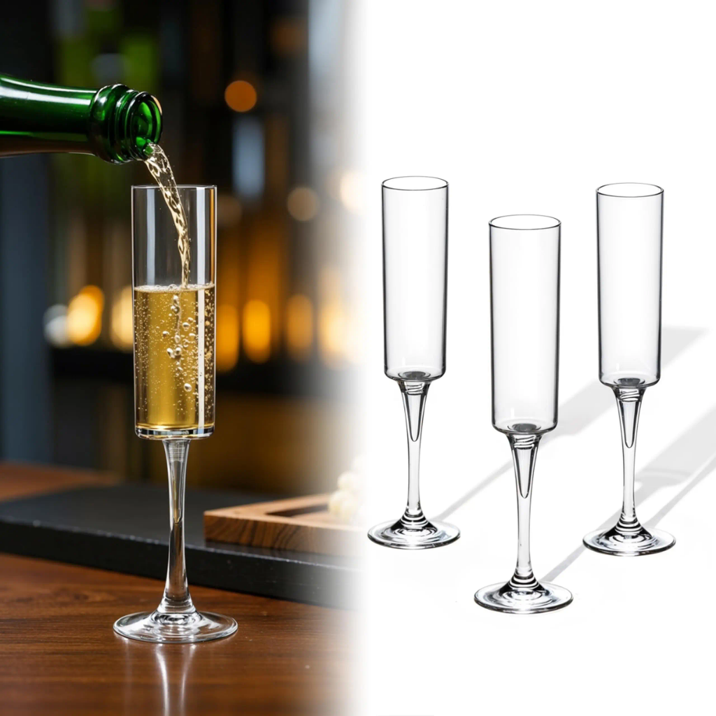 6 Champagne glasses