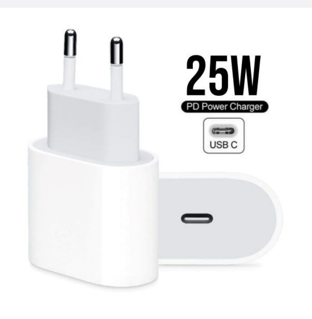 Fast Charger 25w - Type-C Cable and Adapter - iPhone Compatible