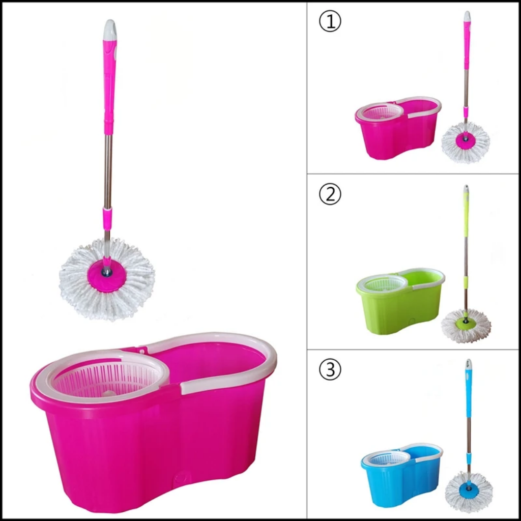 Rotating 360 Spin Mop And Plastic Bucket Set
