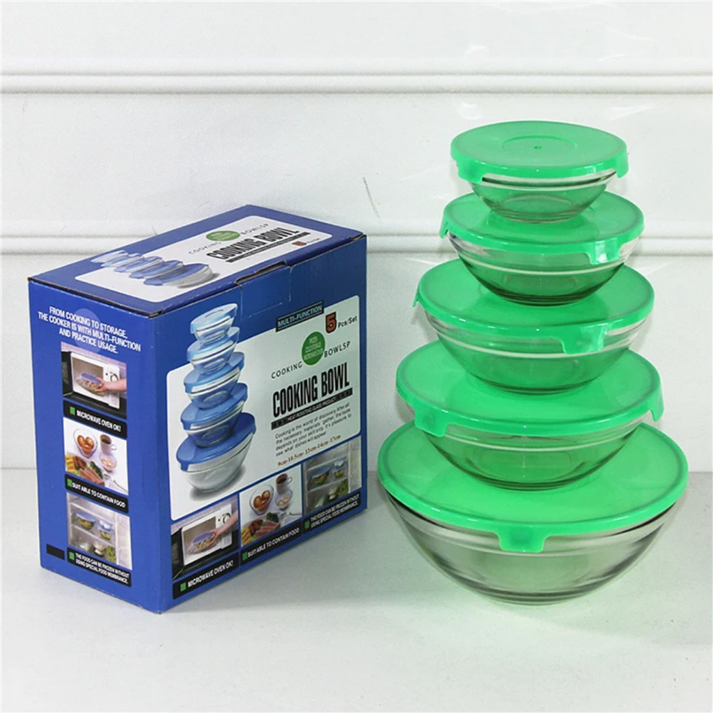 5Pcs Set Glas Bowls for Storage